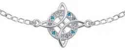 Pulsera Plata 925 Nudo de Bruja con Zirconias 18cm - Imagen 2