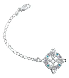 Pulsera Plata 925 Nudo de Bruja con Zirconias 18cm - Imagen 3