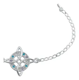 Pulsera Plata 925 Nudo de Bruja con Zirconias 18cm - Imagen 4