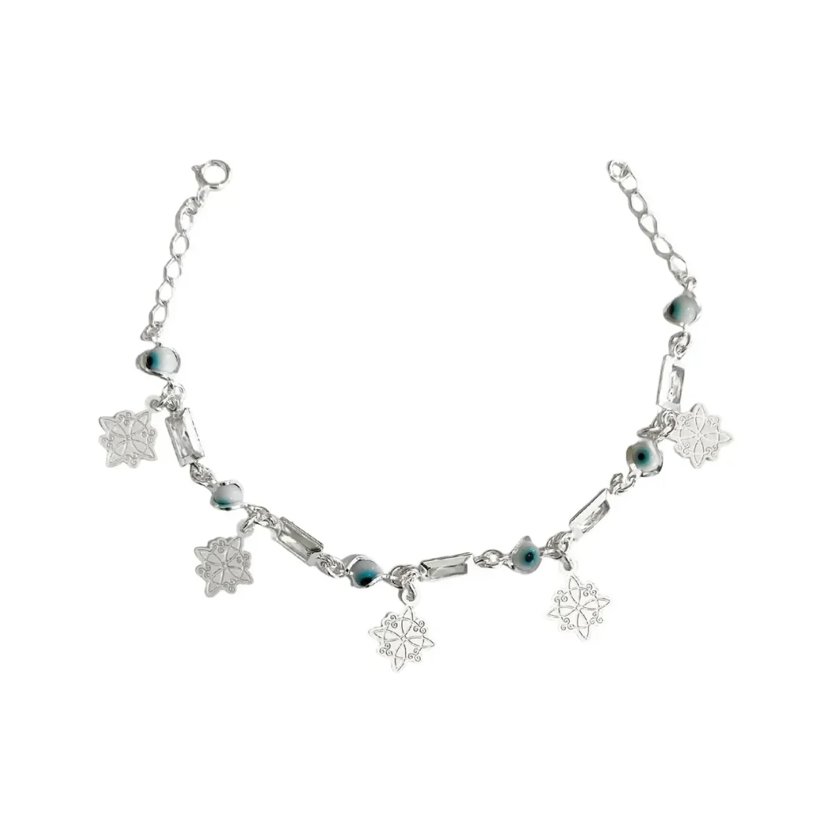 Pulsera Plata .925 Nudo de Bruja con Zirconias, amuleto de protección ajustable, joyería espiritual mexicana, dije místico