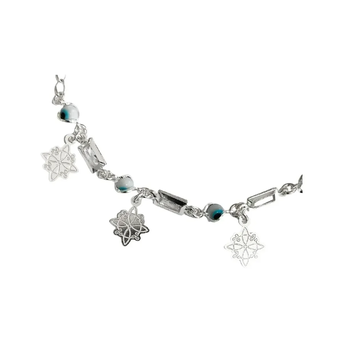 Pulsera Plata 925 Nudo de Bruja con Zirconias Ajustable - Imagen 2