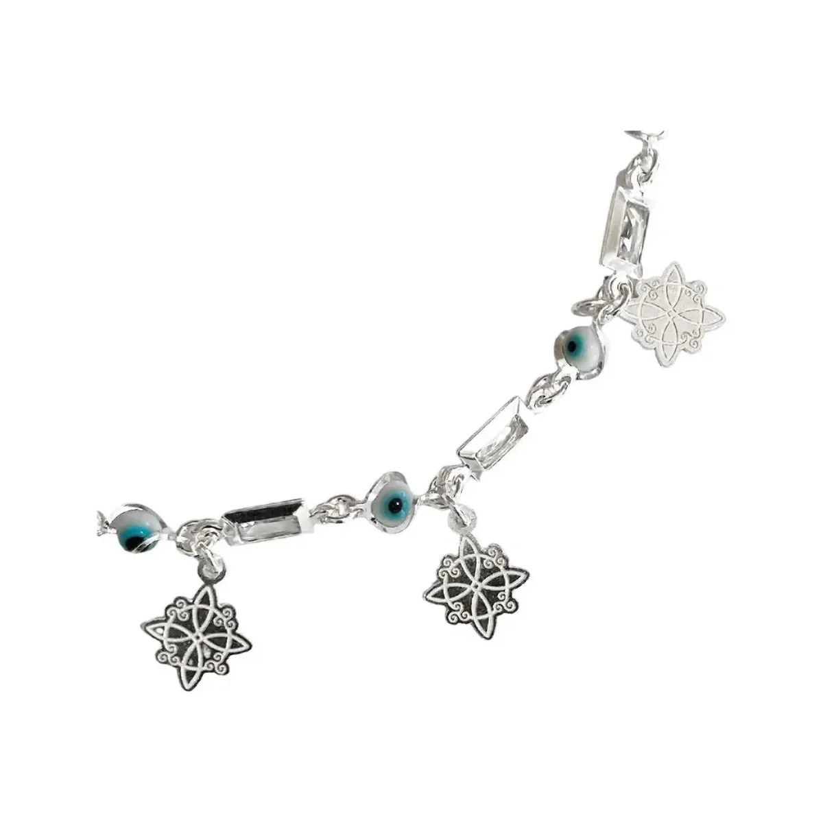 Pulsera Plata 925 Nudo de Bruja con Zirconias Ajustable - Imagen 3