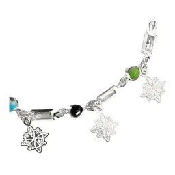 Pulsera Plata 925 Nudo de Bruja con Zirconias Multicolor Ajustable - Imagen 3