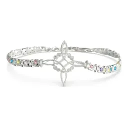 Pulsera Plata 925 Nudo de Bruja con Zirconias Multicolor para Mujer - Imagen 2
