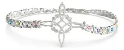 Pulsera Plata 925 Nudo de Bruja con Zirconias Multicolor para Mujer - Imagen 2