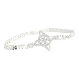 Pulsera Plata 925 Nudo de Bruja Diamantada con Zirconias - Imagen 1