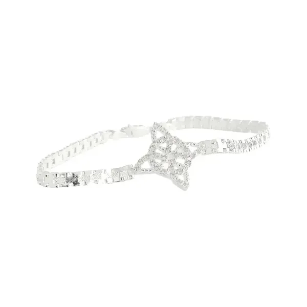 Pulsera Plata 925 Nudo de Bruja Diamantada con Zirconias - Imagen 1