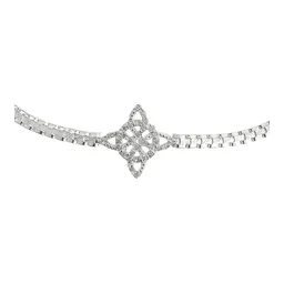Pulsera Plata 925 Nudo de Bruja Diamantada con Zirconias - Imagen 5