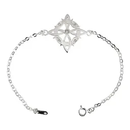 Pulsera Plata .925 Nudo de Bruja Fases Lunares Zirconias - Imagen 1