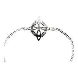 Pulsera Plata .925 Nudo de Bruja Fases Lunares Zirconias - Imagen 2