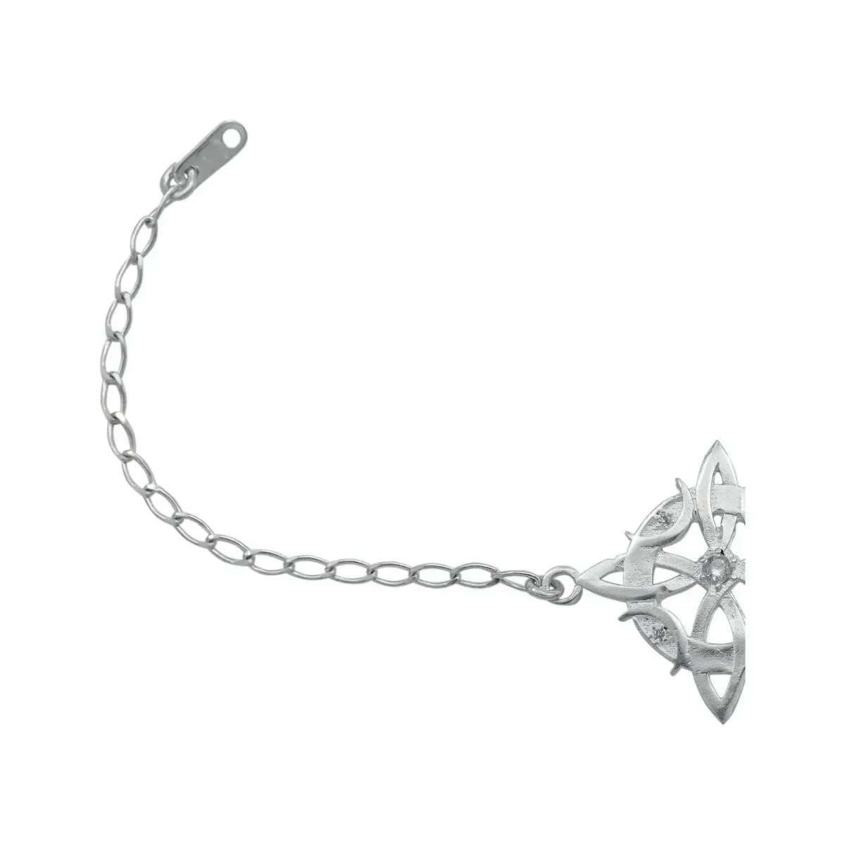 Pulsera Plata .925 Nudo de Bruja Fases Lunares Zirconias - Imagen 6