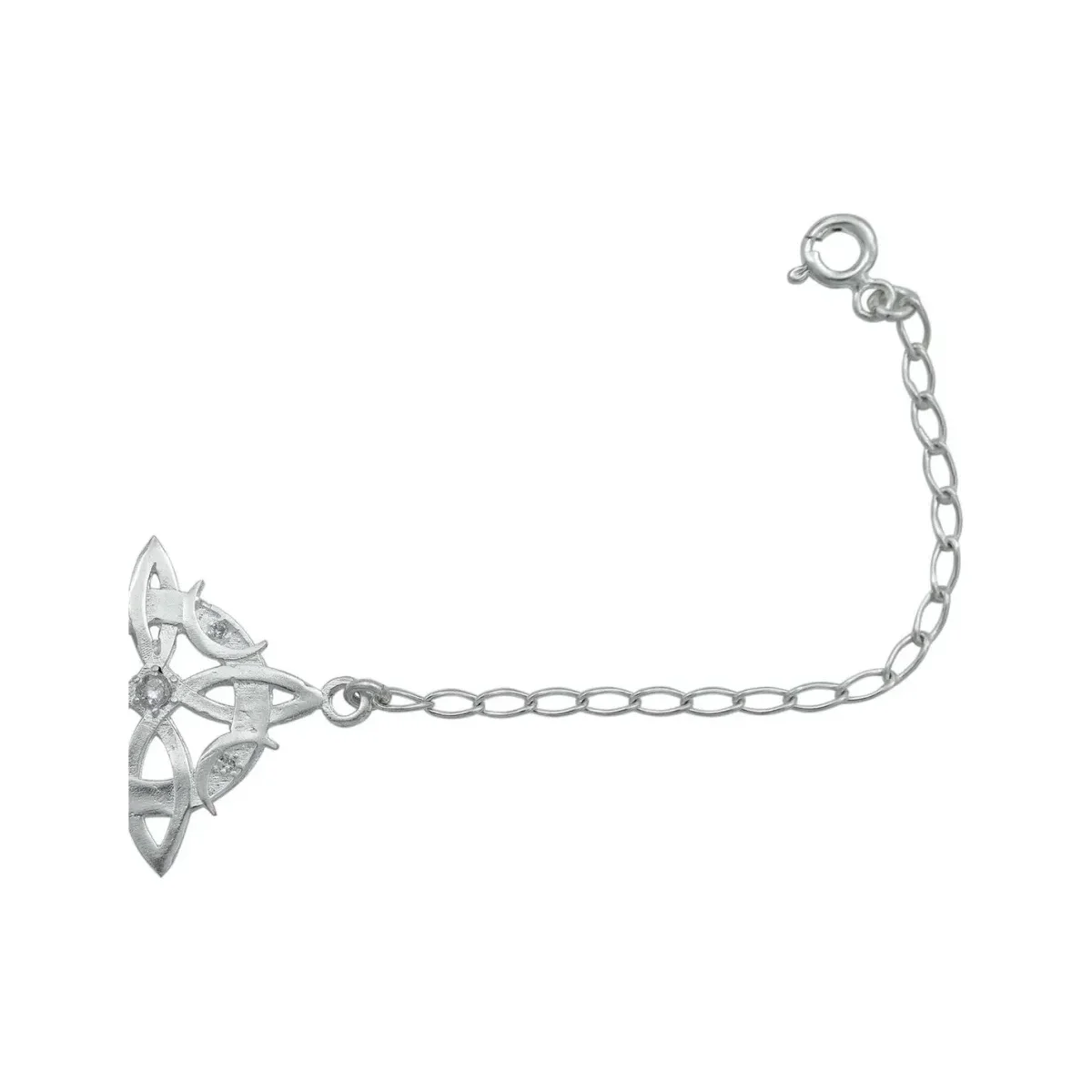 Pulsera Plata .925 Nudo de Bruja Fases Lunares Zirconias - Imagen 8