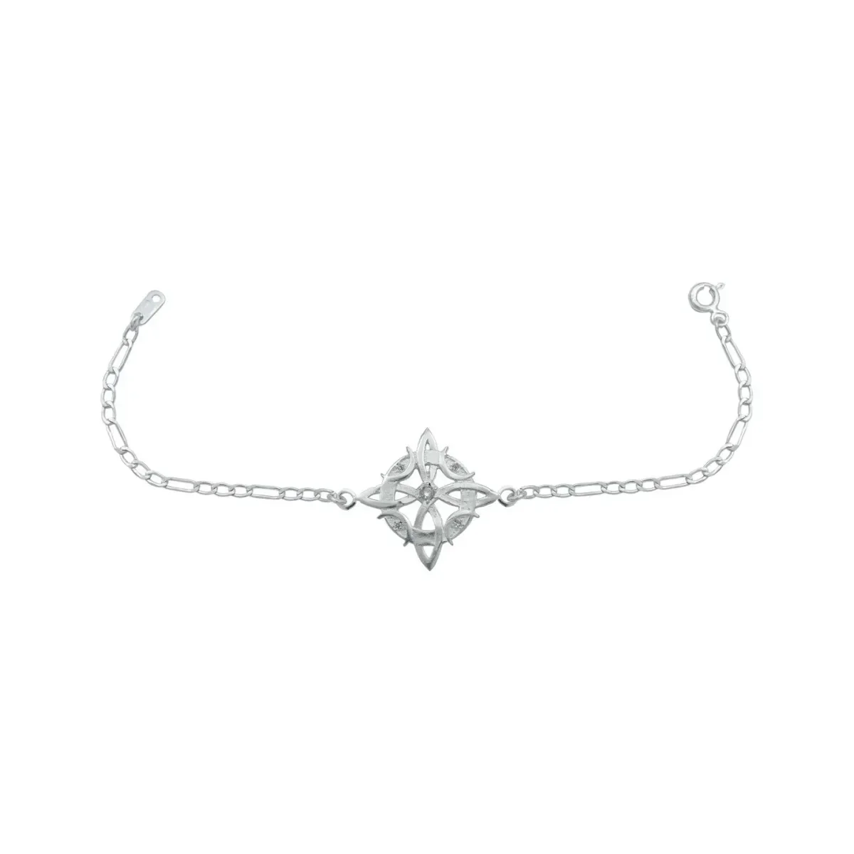 Pulsera Plata .925 Nudo de Bruja Fases Lunares Zirconias - Imagen 9