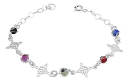 Pulsera Plata 925 Nudo de Bruja Ojo Turco Protección Ajustable - Imagen 2