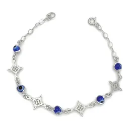 Pulsera Plata 925 Nudo de Bruja Triqueta Ojo Turco Protección - Imagen 1