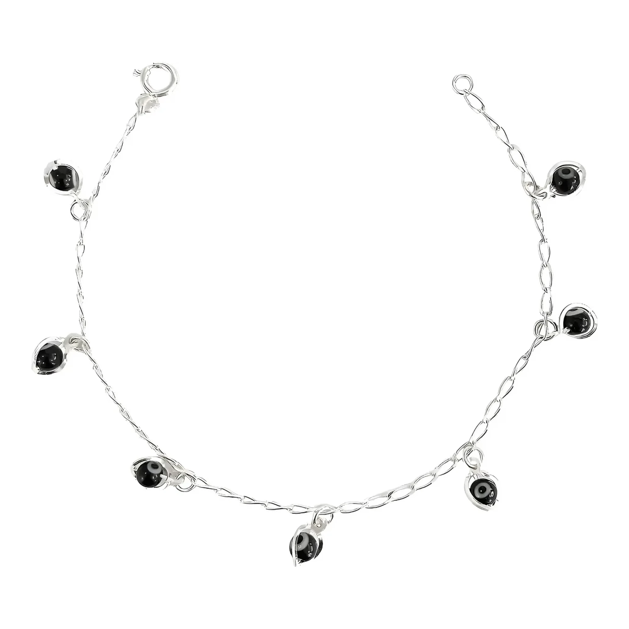 Pulsera Plata 925 Ojo Turco Colores Mujer, diseño minimalista ajustable. Joyería artesanal mexicana de protección, tendencia