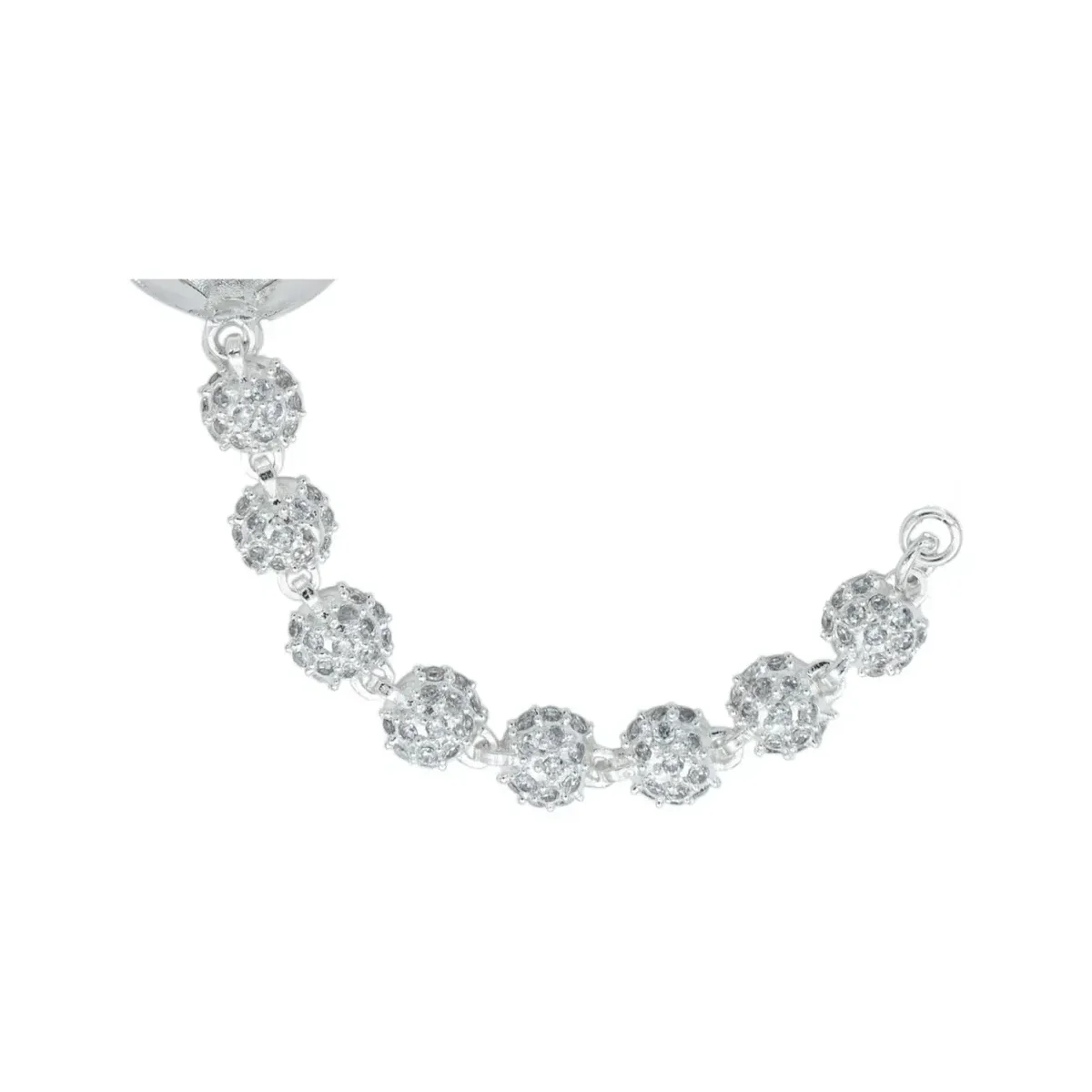 Pulsera de Plata .925 Oso Corazón con Zirconias Rosas 18.5 cm - Imagen 4