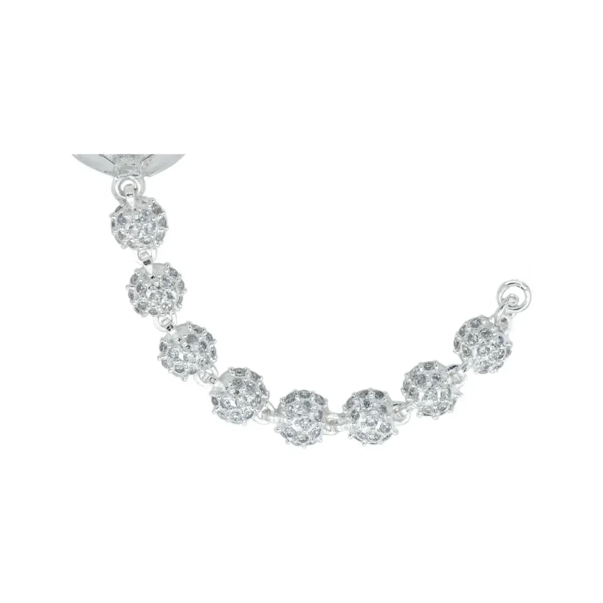 Pulsera Plata 925 Oso Corazón con Zirconias Verdes - Imagen 4