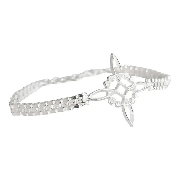 Pulsera Plata 925 Rolo Nudo Bruja con Zirconias Multicolor - Imagen 1