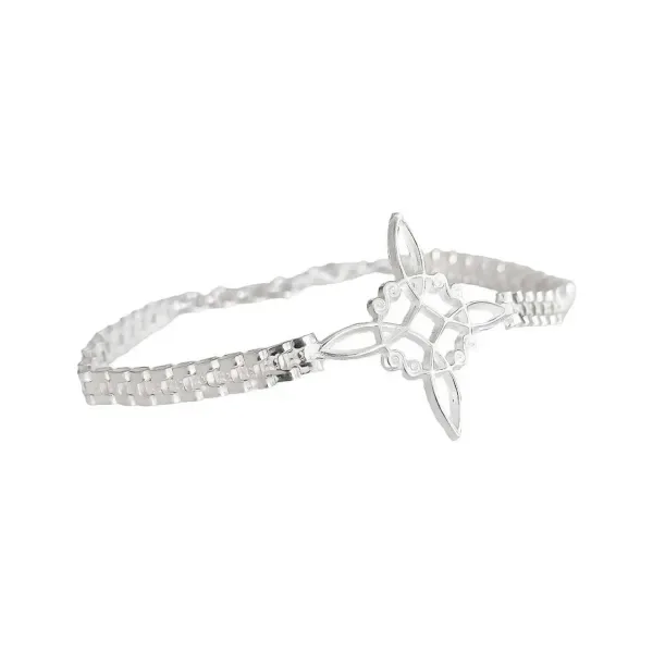 Pulsera Plata 925 Rolo Nudo Bruja con Zirconias Multicolor - Imagen 1