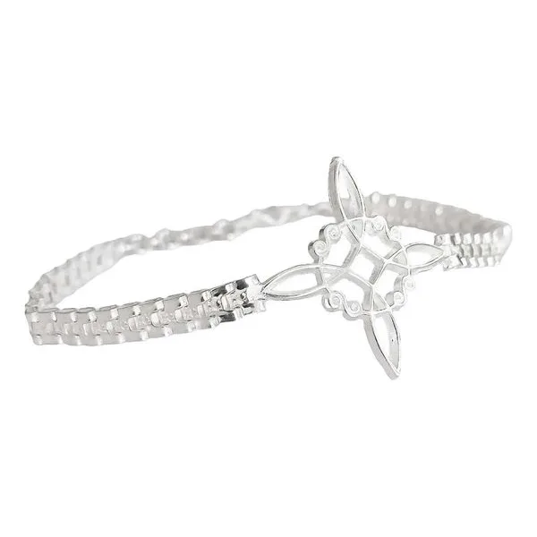 Pulsera Plata 925 Rolo Nudo Bruja con Zirconias Multicolor - Imagen 1