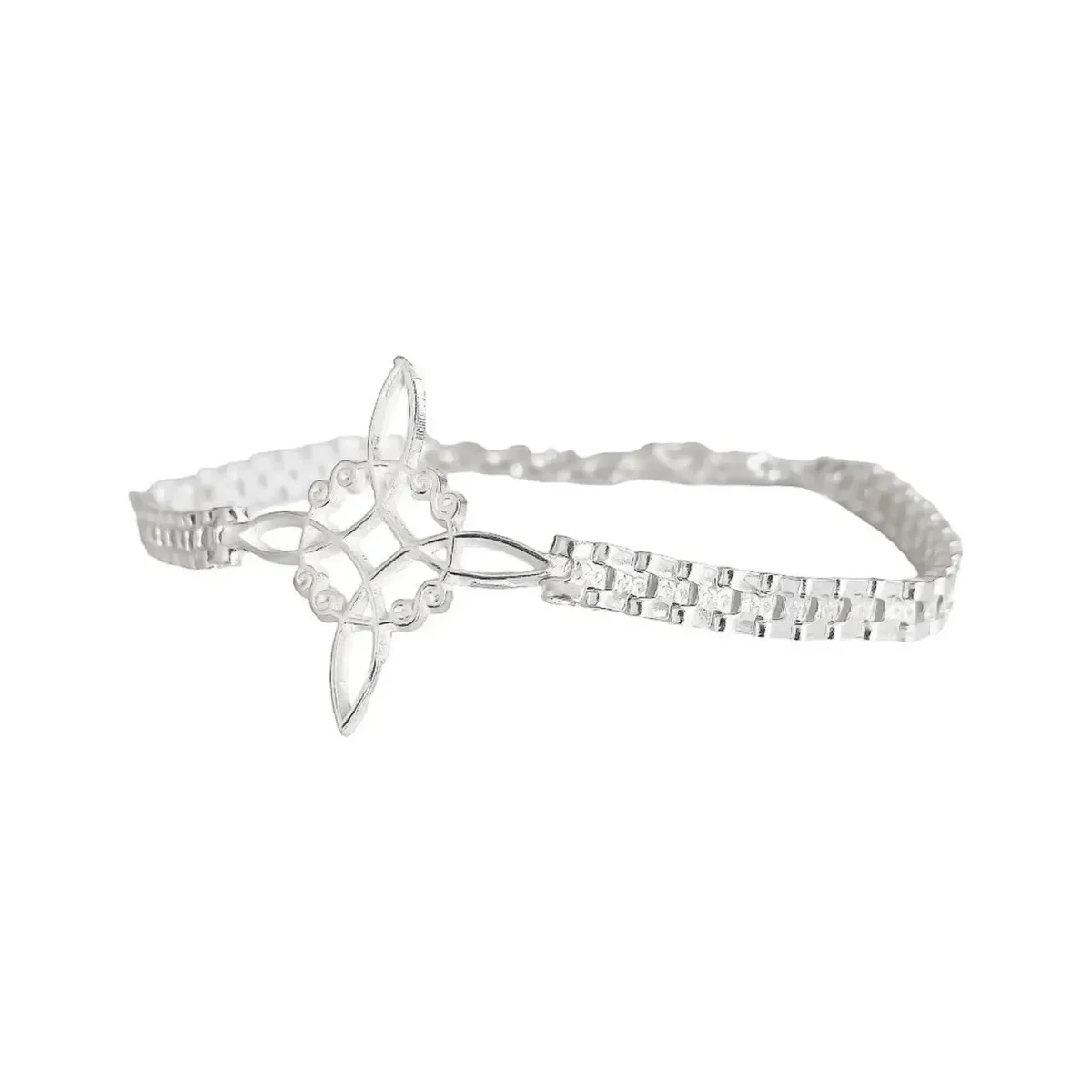 Pulsera Plata 925 Rolo Nudo Bruja con Zirconias Multicolor - Imagen 3