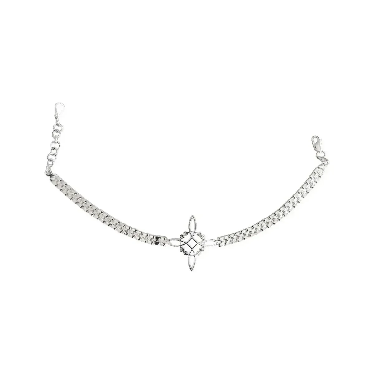 Pulsera Plata 925 Rolo Nudo Bruja con Zirconias Multicolor - Imagen 4