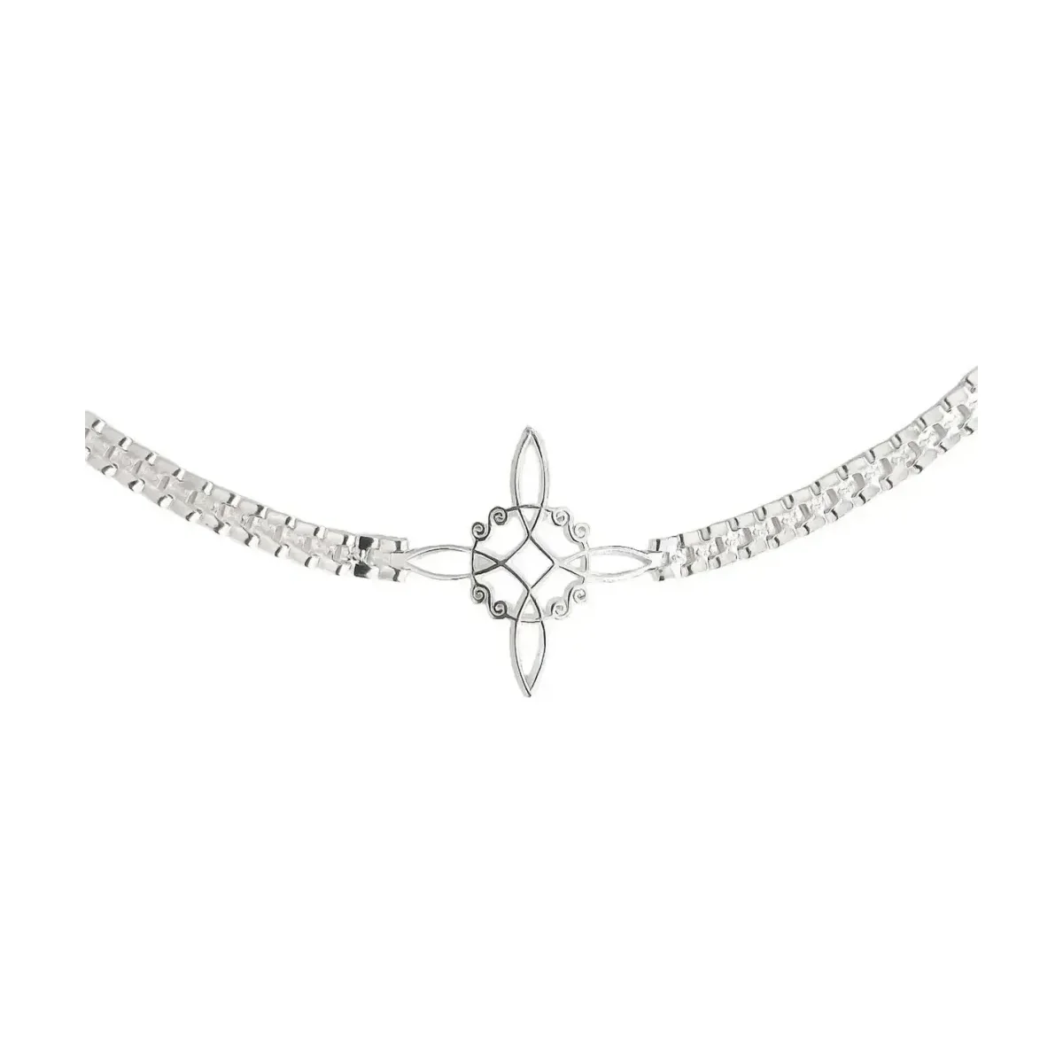 Pulsera Plata 925 Rolo Nudo Bruja con Zirconias Multicolor - Imagen 5