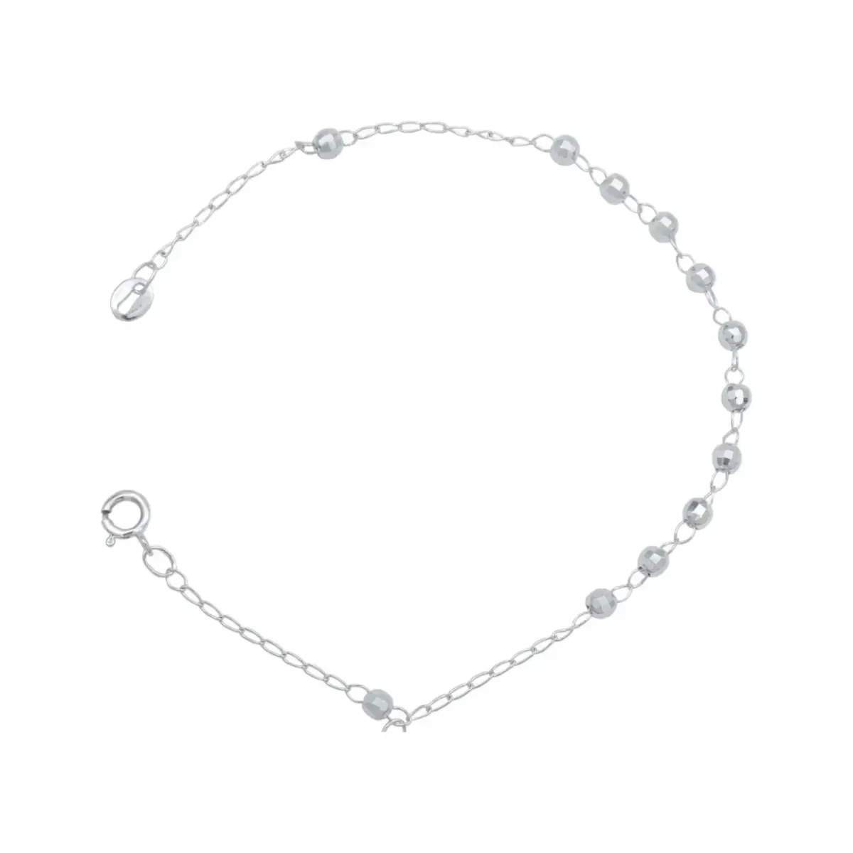 Pulsera Plata 925 San Benito Medalla Facetada 18cm - Imagen 3
