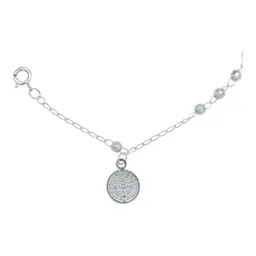 Pulsera Plata 925 San Benito Medalla Facetada 18cm - Imagen 5
