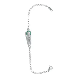 Pulsera Plata 925 San Judas Tadeo Zirconias Verdes - Imagen 1
