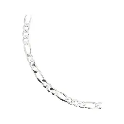 Pulsera Plata 925 Tejido Fígaro 3x1 para Hombre - Imagen 3
