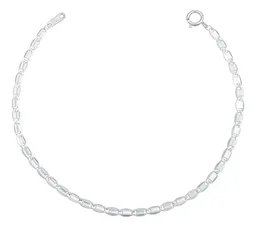 Pulsera Plata 925 Tejido Marinera Diamantada para Mujer - Imagen 1