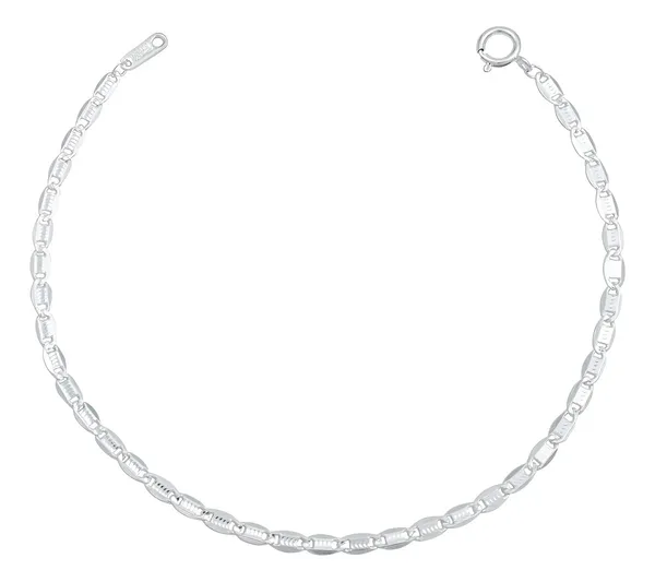 Pulsera Plata 925 Tejido Marinera Diamantada para Mujer - Imagen 1