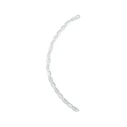 Pulsera Plata 925 Tejido Marinera Diamantada para Mujer - Imagen 3
