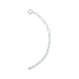 Pulsera Plata 925 Tejido Marinera Diamantada para Mujer - Imagen 4