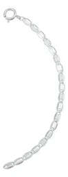 Pulsera Plata 925 Tejido Marinera Diamantada para Mujer - Imagen 3