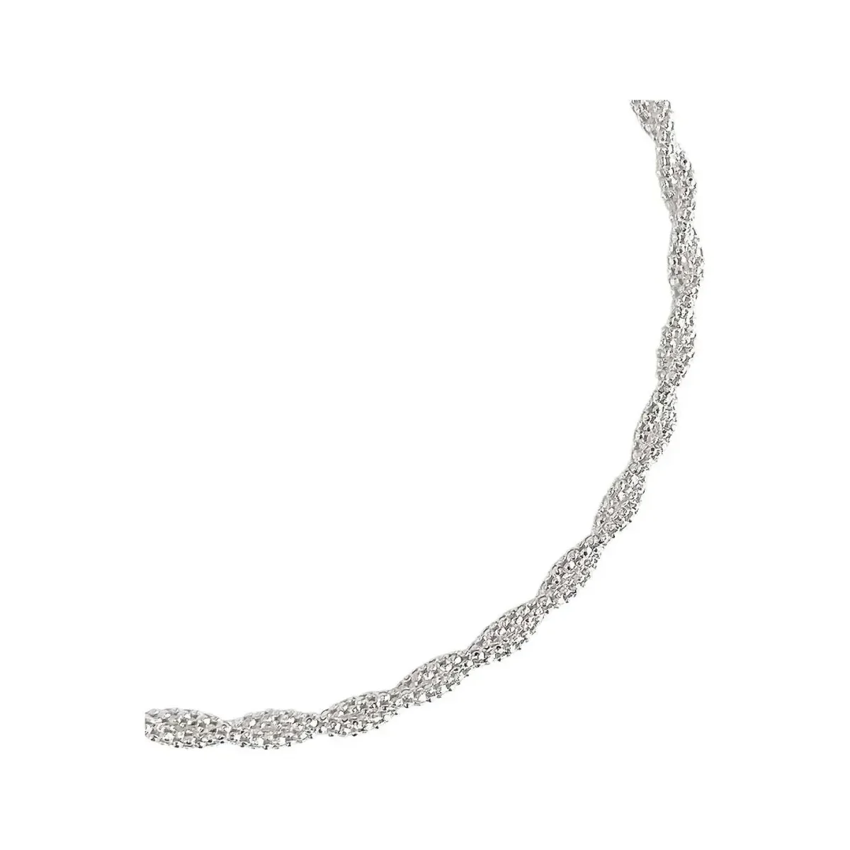 Pulsera Plata 925 Tejido Torzal Espuma Mar Italiana para Mujer - Imagen 2