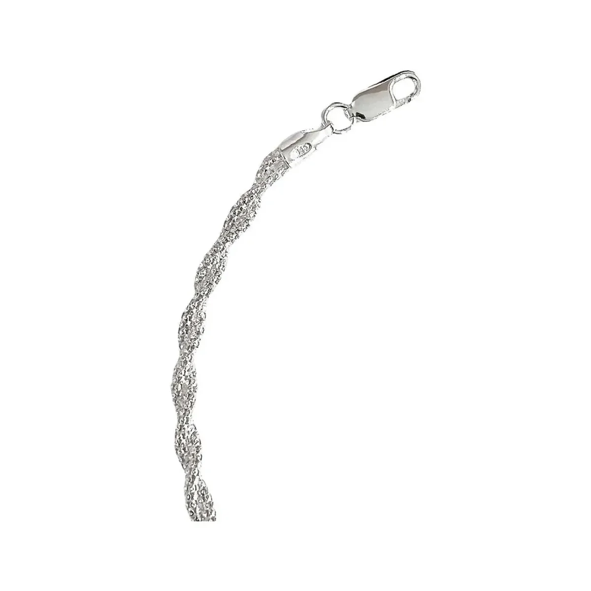 Pulsera Plata 925 Tejido Torzal Espuma Mar Italiana para Mujer - Imagen 3