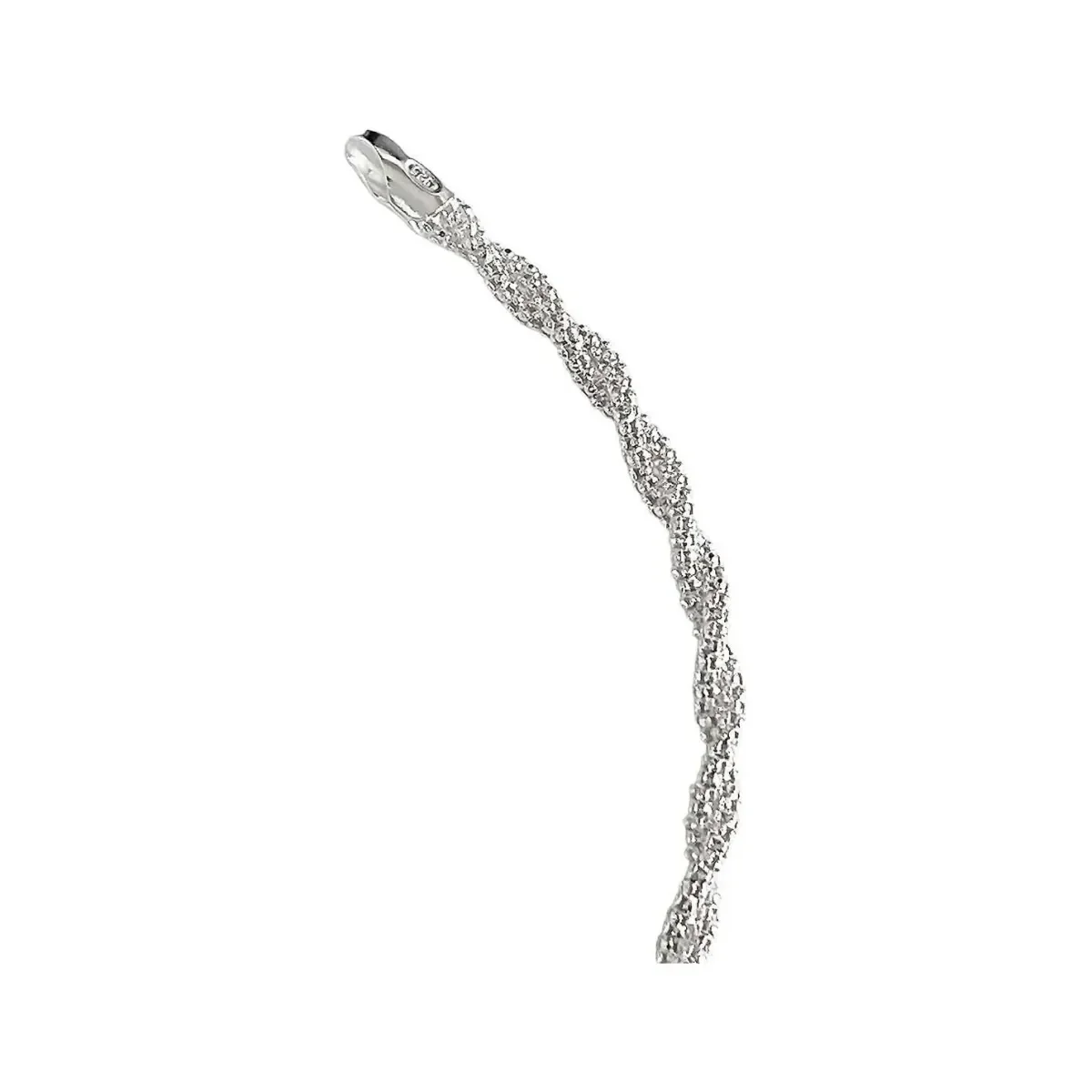 Pulsera Plata 925 Tejido Torzal Espuma Mar Italiana para Mujer - Imagen 4