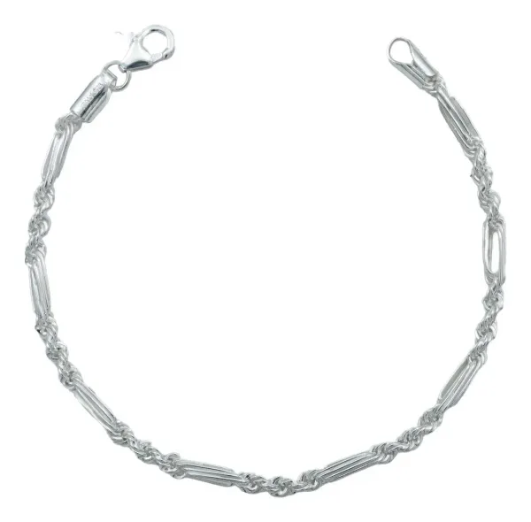 Pulsera Plata 925 Torsal Figaro para Hombre - Imagen 1