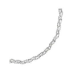 Pulsera Plata 925 Torzal con Bolitas para Mujer 19cm - Imagen 2