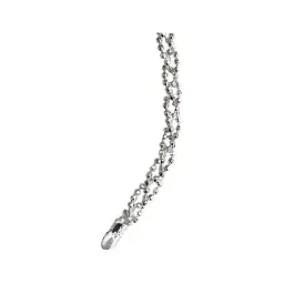 Pulsera Plata 925 Torzal con Bolitas para Mujer 19cm - Imagen 3
