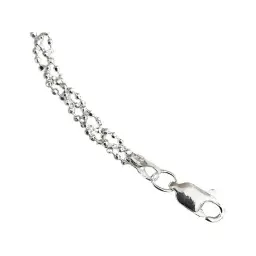 Pulsera Plata 925 Torzal con Bolitas para Mujer 19cm - Imagen 4