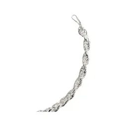 Pulsera Plata 925 Torzal Gruesa Caballero - Imagen 5