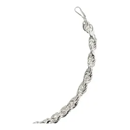Pulsera Plata 925 Torzal Gruesa Hombre Tejido Artesanal 22 cm - Imagen 2