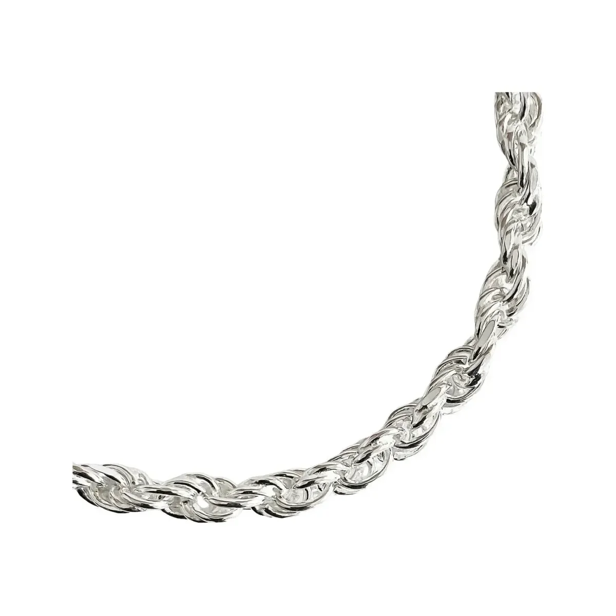 Pulsera Plata 925 Torzal Gruesa Hombre Tejido Artesanal 22 cm - Imagen 4