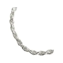 Pulsera Plata 925 Torzal Gruesa Hombre Tejido Artesanal 22 cm - Imagen 5
