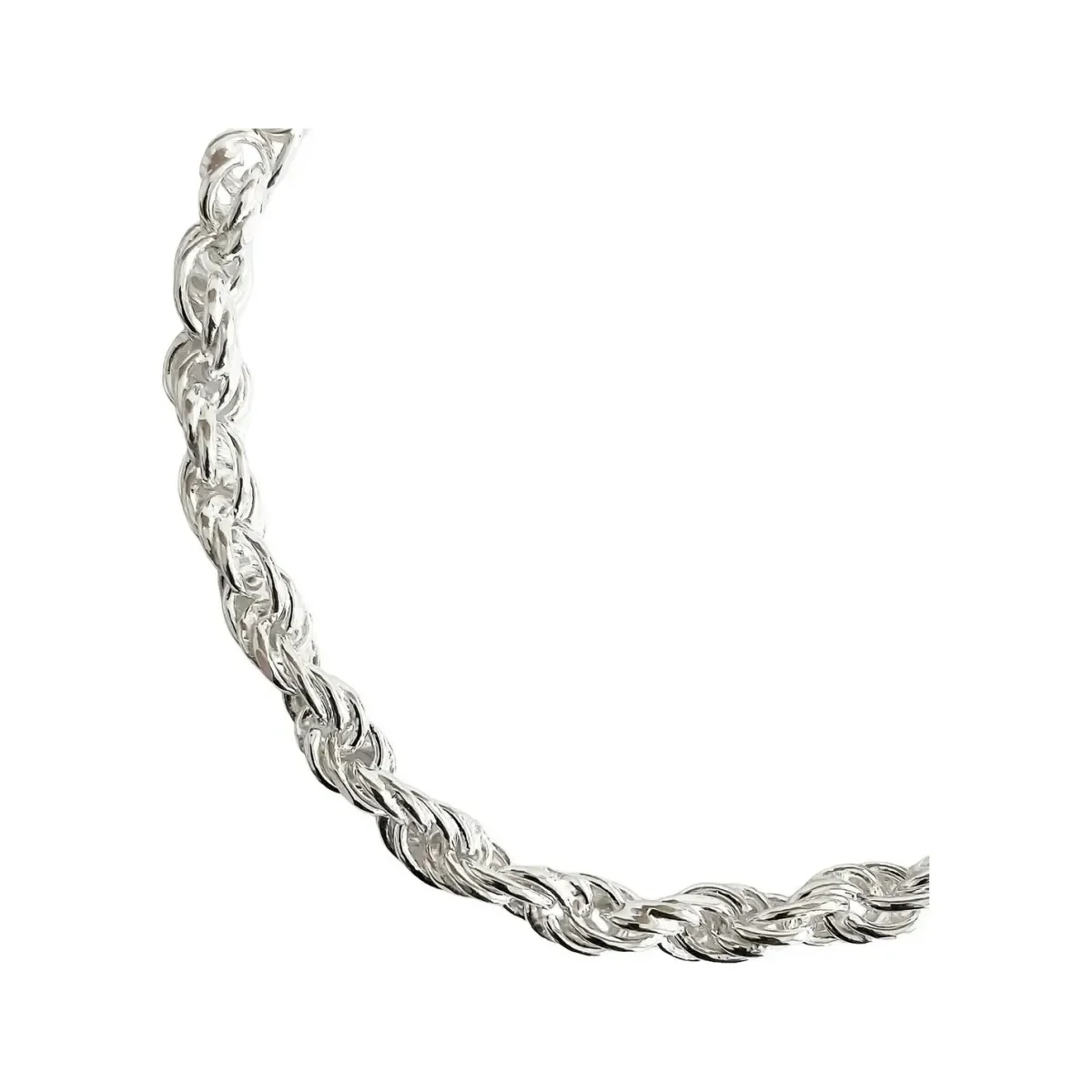 Pulsera Plata 925 Torzal Gruesa Hombre Tejido Artesanal 22 cm - Imagen 5