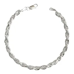Pulsera Plata .925 Torzal Gruesa para Hombre 23cm Estilo Moderno - Imagen 1